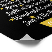 イエスの名前キリスト教信仰クリスマスツリーChri ポスター (角)