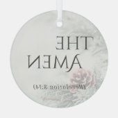 "イエスの名前"ガラスオーナメント – アーメン ガラスオーナメント (裏面)