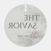 "イエスの名前"ガラスオーナメント – 救い主 ガラスオーナメント (裏面)