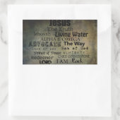 イエスの名前…キリスト教 長方形シール (バッグ)