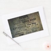 イエスの名前…キリスト教 長方形シール (封筒)