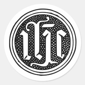 イエスの名前"IHS"スタンプ ラウンドシール