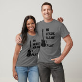 イエスの名遊前で。キリスト教信仰 Tシャツ (ユニセックス)