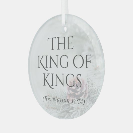 「イエスの名」オーナメント – 王の王 ガラスオーナメント (正面左)