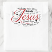 イエスの名 楕円形シール (バッグ)