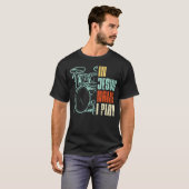 イエスの名Iドラム遊神のドラミング音楽クリスティー Tシャツ (正面フル)