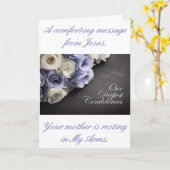 イエスの哀悼のメッセージ カード (黄色い花)