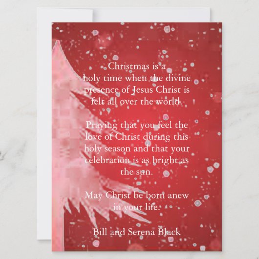 イエスの存在 フラット ホリデー カード (正面)