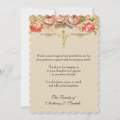 イエスの宗教悔やみや弔慰の哀悼の意 サンキューカード (裏面)