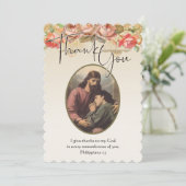 イエスの宗教悔やみや弔慰の哀悼の意 サンキューカード (スタンド正面)