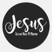 イエスの宗教的愛には名前がある ラウンドシール (正面)