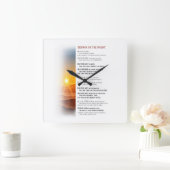 イエスの山の説教 – Matthew 5 スクエア壁時計 (ホーム)