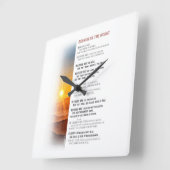 イエスの山の説教 – Matthew 5 スクエア壁時計 (傾斜)