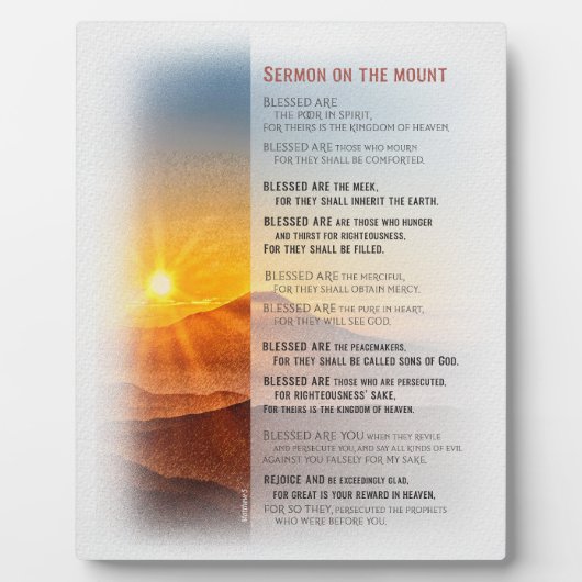 イエスの山の説教 – Matthew 5 フォトプラーク (正面)