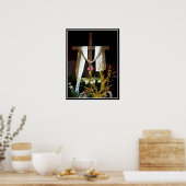 イエスの復活の空のイースタークロス ポスター (キッチン)