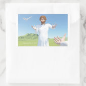 イエスの復活 長方形シール (バッグ)