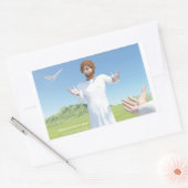 イエスの復活 長方形シール (封筒)