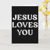 イエスの愛の言葉が書かれたTシャツ カード (黄色い花)