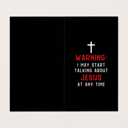 イエスの愛|警告イエスについて話し始めるかもしれない 名刺 (外部フラット)