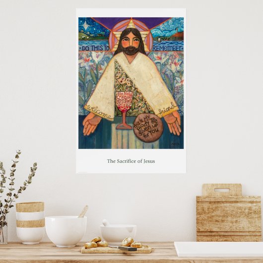 イエスの新しい契約の犠牲ポスター ポスター (キッチン)