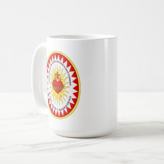 イエスの最も神聖なハート コーヒーマグカップ (正面左)