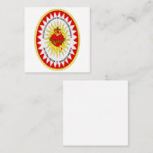 イエスの最も神聖なハート スクエア名刺 (正面/裏面)