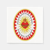 イエスの最も神聖なハート スタンダードカクテルナプキン (正面)