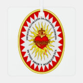 イエスの最も神聖なハート メタルオーナメント (裏面)