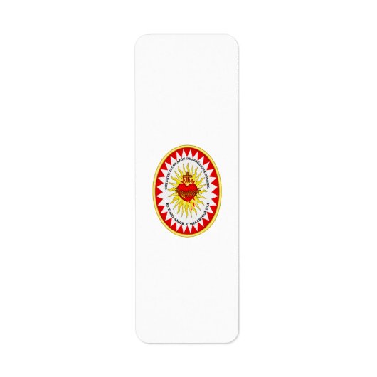 イエスの最も神聖なハート ラベル (正面)