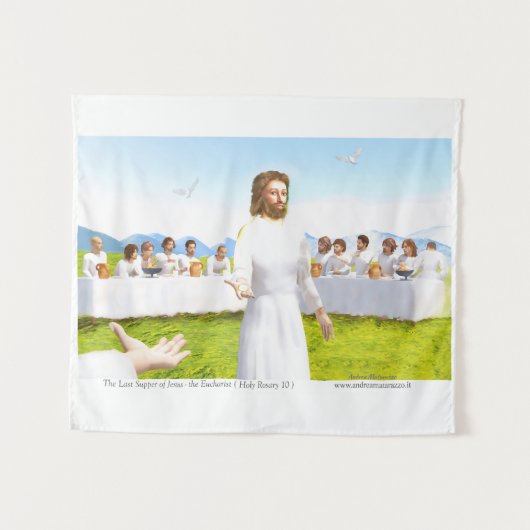 イエスの最後の晩餐 - ユucharist タペストリー (正面(横))
