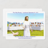 イエスの最後の晩餐(聖体拝領) 招待状 (正面/裏面)