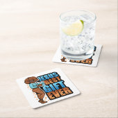 イエスの最高の贈り物は永遠にメリークリスマスpajamaメラニ スクエアペーパーコースター (インサイチュ)