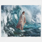 イエスの海 フリースブランケット (正面(横))