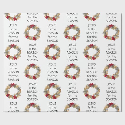 イエスの理由シーズン |フェスティバルリース |クリスマス ラッピングペーパー (フラット)