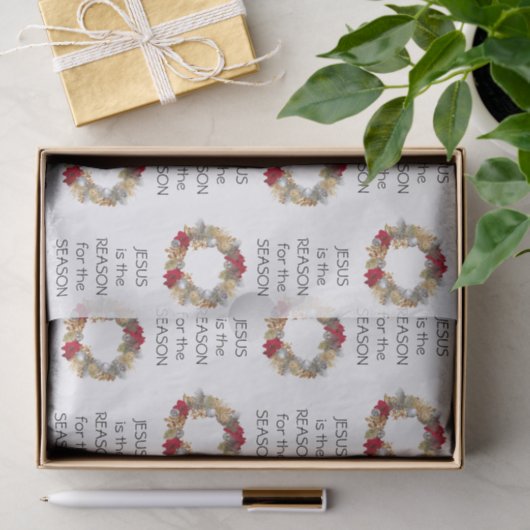 イエスの理由シーズン |フェスティバルリース |クリスマス 薄葉紙 (ギフト)