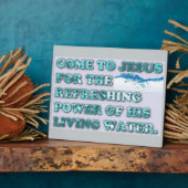 イエスの生きる水の清らかな力。 フォトプラーク (側面)