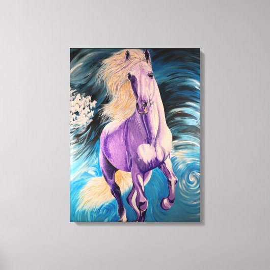 イエスの白馬の啓示19:11 キャンバスプリント (正面)