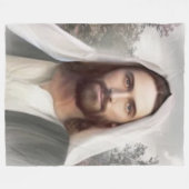 イエスの目 フリースブランケット (正面(横))