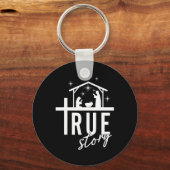 イエスの真実の誕生クリスマス出生シーン キーホルダー (正面)