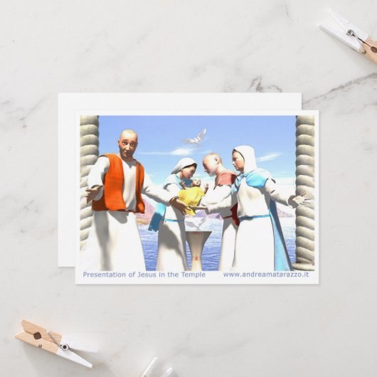 イエスの神殿でのプレゼンテーション カード (正面/裏面インサイチュ)