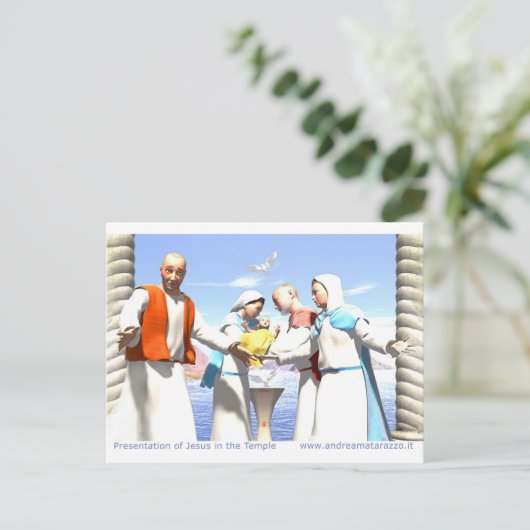 イエスの神殿でのプレゼンテーション ポストカード (スタンド正面)