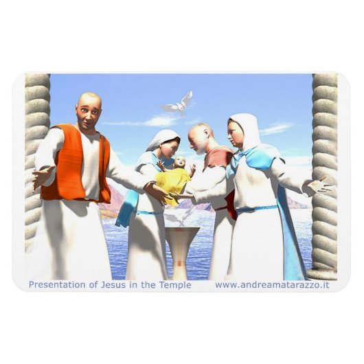 イエスの神殿でのプレゼンテーション マグネット (横)