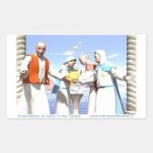 イエスの神殿でのプレゼンテーション 長方形シール (正面)