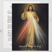 イエスの神聖な慈悲のチャプレット祈り 宗教的 レターヘッド (正面/裏面)