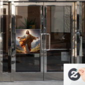 イエスの窓にしがみつく ウィンドウサイン (オフィスドア)