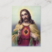 イエスの聖なるハートの葬儀祈りの言葉カード プレイスカード (正面)