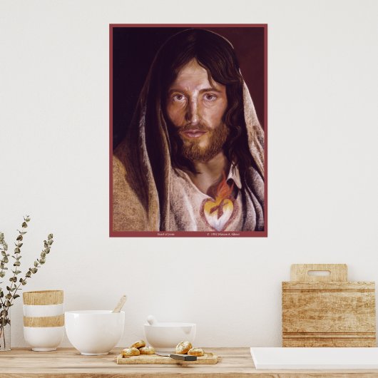 イエスの聖なるハート「イエスのハート」のイメージ ポスター (キッチン)