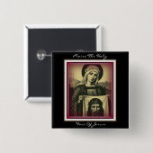 イエスの聖なる顔を褒める 缶バッジ (正面&裏面)