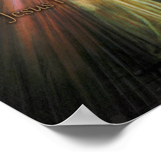 イエスの聖なる顔神の慈悲のイメージ。 ポスター (角)