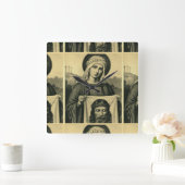 イエスの聖なる顔 スクエア壁時計 (ホーム)